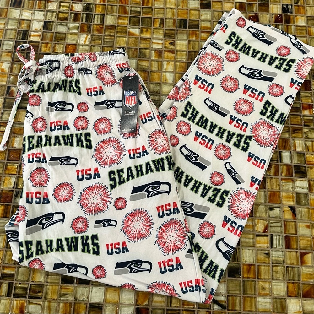NWT Men’s NFL Team Apparel SEATTLE SEAHAWKS Pajama Pants~Sleepwear~Medium~$35